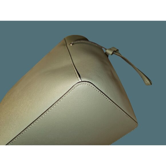 Michael Kors Leather Gilly Drawstring Travel Utility Work Green Shoulder Tote - Picture 6 of 16